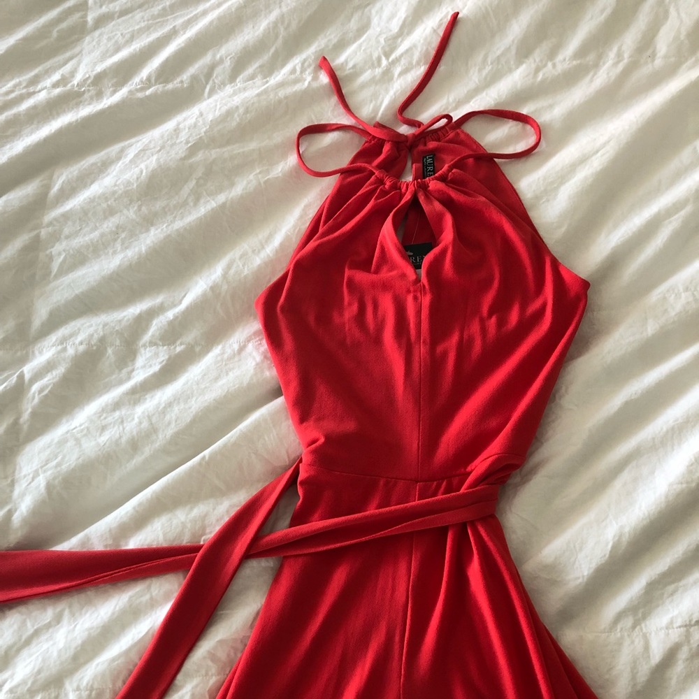 NWT Coral Ralph Lauren Jumpsuit (Sz 2 Petite)